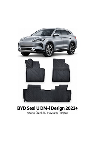 Byd Seal U Dm-i Design 2023 Ve Sonrası Karbon Desenli Premium 3d Havuzlu Oto Paspas