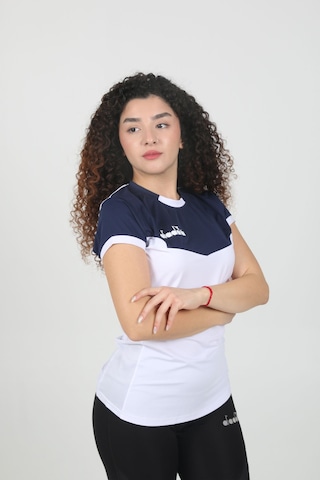 Diadora Aris Kadın Tişört Beyaz Lacivert