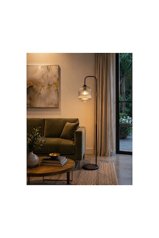 Luster Siyah Lambader Metal Go Vde U Fleme Camlı Dekoratif Metal Tasarım S Ik Yerden Aydınlatma ...