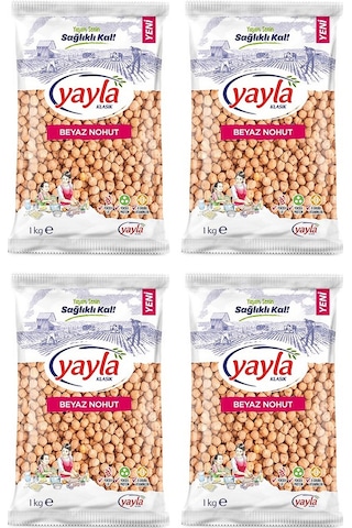 Yayla Bakliyat Beyaz Nohut 1 Kg X 4 Adet