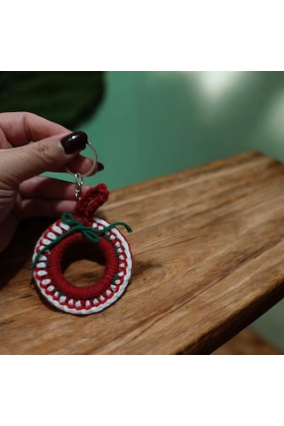 Luluyen Sevimli Yılbaşı Temalı Amigurumi El Örgüsü Anahtarlık Ve Çanta Aksesuarı,yılbaşı Hediyesi