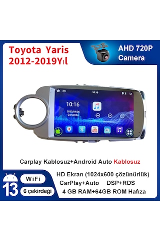 Toyota Yaris 2012-2019 Yıl Multimedya 4-64 Gb Navigasyon