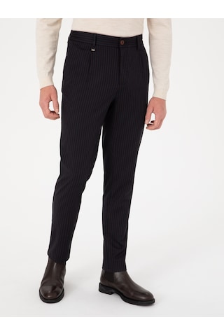 Cacharel Lacivert Carrot Fit Kanvas Pantolon
