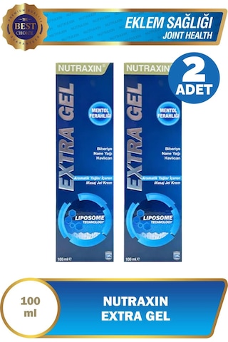 Nutraxin Extra Gel Mentol Ferahlığı Masaj Jeli 2 x 100 ML