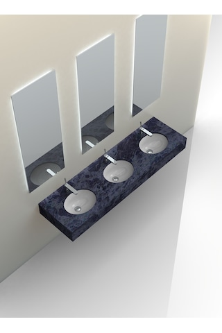 Turkuaz Seramik Cerastyle Tezgah Altı Hilton Yapıştırma Lavabo 44 x 34 CM