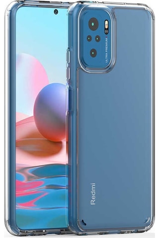 Xiaomi Redmi Note 10S Kılıf Zore Coss Şeffaf Sert Silikon Kılıf Renksiz
