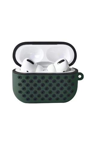 Newface Apple Airpods Uyumlu Pro 2 2.nesil Spor Delikli Kılıf - Haki Yeşil-siyah