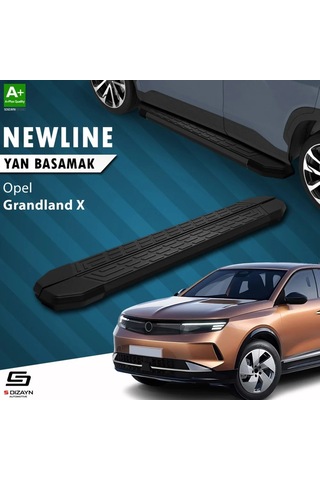 S-dizayn Opel Grandland X 2 Hybrid Newline Siyah Yan Basamak 183 Cm 2024 Üzeri A+ Kalite