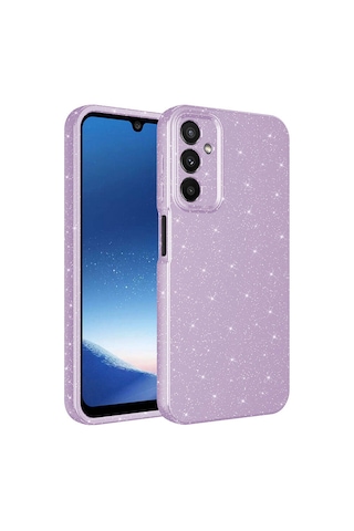 Samsung Uyumlu Galaxy A25 Kılıf Kamera Korumalı Simli Silikon Üstün Koruma Ata Pro Tech Pembe