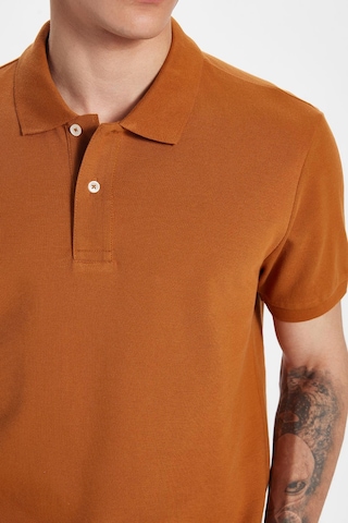 Tudors Erkek Slim Fit Dar Kesim %100 Pamuk Kahverengi Polo Yaka Tişört-32737 Kahverengi