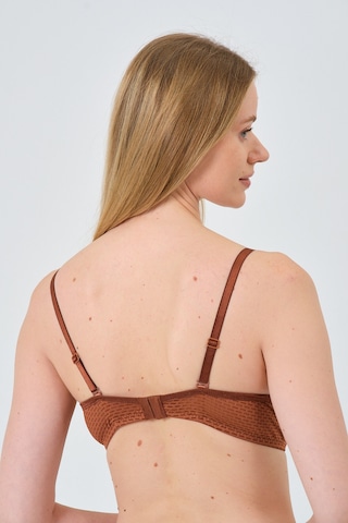 Mistirik Blera Model Push Up Destekli Extra Dolgu Detaylı Kaplı Doublu Premium Günlük Büstiyer Bakır Renk Bakır