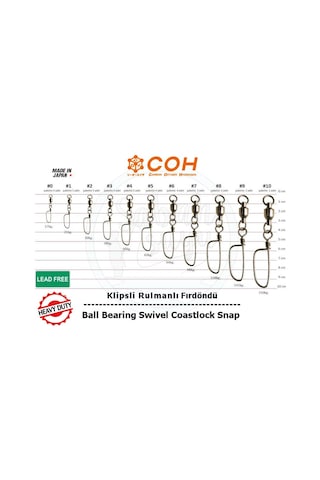 Coh Klipsli Rulmanlı Fırdöndü Ex 9 141Kg (Heavy Duty / Coastlock
