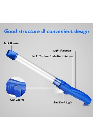 Xindoker Usb Şarjlı Elden Uçan Böcek Tutucu, Led Işıklı Sprey Olmayan Akıllı Sporötü Avcısı, Çocuk Ve Evcil Hayvan Dostu Ev Mutfak Kullanıma Uygun