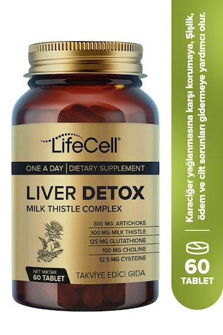 Lifecell Liver Glutatyon Devedikeni Ve Enginar Takviye Edici Gıda 60 Tablet