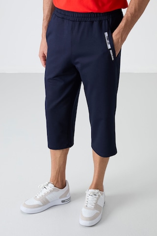 Tommylife Tommy Life İndigo Ön Cep Detaylı Standart Kalıp Klasik Paça Erkek Kapri - 83092 İndigo