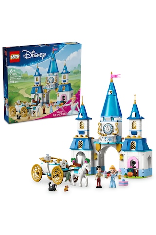 LEGO® ǀ Disney Princess Sindirella’nın Şatosu ve At Arabası 43275 - 6 Yaş ve Üzeri Prenses Seven Çocuklar için Oyuncak Yapım Seti (596P)