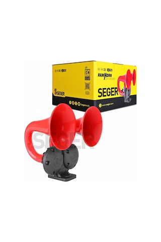 Seger 81jh Çiftboynuz Havalı Korna 24volt Ramhorn Kırmızı