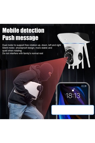 Qingmipy 1080p Hd İzleme Kamerası, 360 Açı Ayarlı, Kablosuz Wifi, İki Yönlü Konuşma, 10m İnfrakırmızı Gece Görüşü, Sessiz Motorlu Güvenlik Kamerası