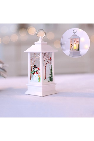 Folinda Küçük Beyaz Kar Tanrısı Simülasyon Alev Led Lambası - Noel Partisi Dekorasyonu Masaüstü Süs - Güvenli Düşük Enerji Tüketimi Diğer