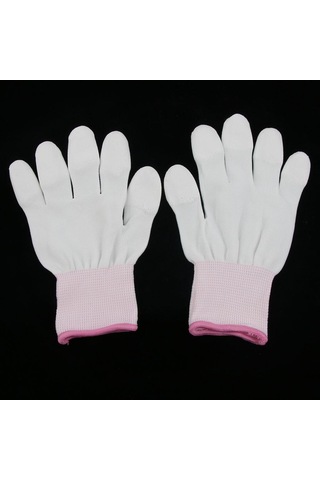 Homyl Beyaz Naylon Örme Pu Kaplamalı Muayene İş Eldivenleri S