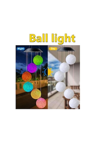 Jms Yaratıcı Led Güneş Rüzgar Ahenge Asılı Işık Renk Değiştirme Su Geçirmez Dekorasyon Ball Light Diğer