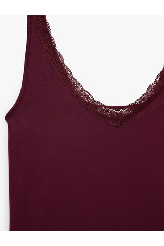 Koton Tanktops Bordo 7wlk90006mk