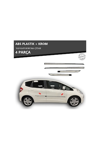 Honda Jazz Yan Kapı Koruma Çıtası Plastik + Krom Unvrslppkçt00040