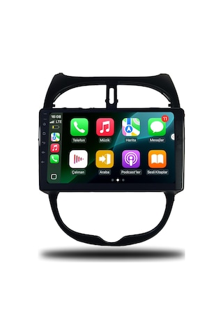 Carplayer Peugeot 206 1999-2011 Uyumlu Android Multimedya 4gb Ram 32gb Hafıza