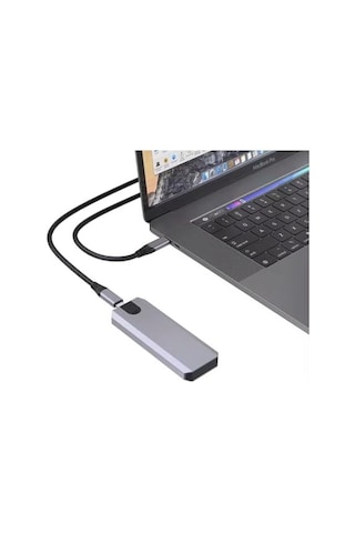 M.2 Nvme Usb3.1 Tip-c Gen2 10gbps, Type-c Nvme+ngff Adaptörü, Gri Alüminyum, Taşınabilir Katı Hal Sürücü Kasası, Laptop Ve Macbook İçin