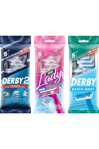 Derby Tıraş Bıçağı 3 Lü Aile Paketi