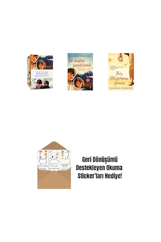 Khaled Hosseini - Kutulu Set + Ve Dağlar Yankılandı + Bin Muhteşem Güneş + Okuma Sticker'ları