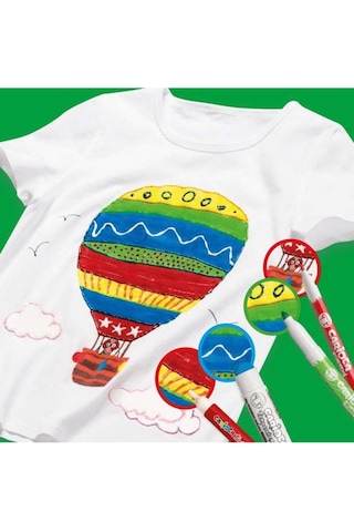 Carioca Cromatex Kumaş T-shirt Boyama Kalemi 12 Renk 40957 Beyaz