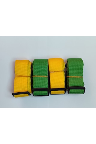 2 Adet Sarı 2 Adet Yeşil Valiz Kemeri 4 Cm Toplam 4 Adet Çok Renkli