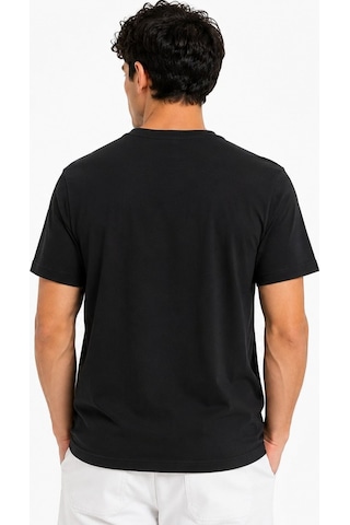 Tommy Life Siyah Erkek Bisiklet Yaka Tshirt 88501