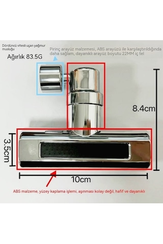 Dancemonkey Dayanıklı Mutfak Musluğu Sıçramaya Uygun Uçak Karşıyaka Musluğu Siyah