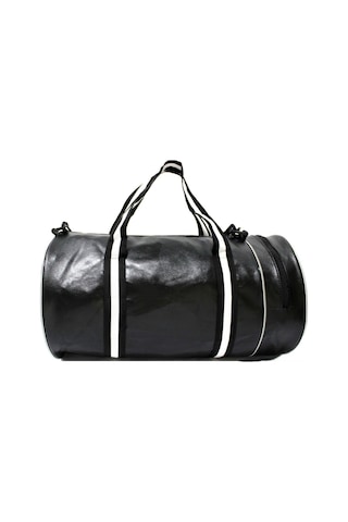 Microcase Unisex Suni Deri 2 Gözlü Geniş Hacimli Spor Çantası Siyah Al4348