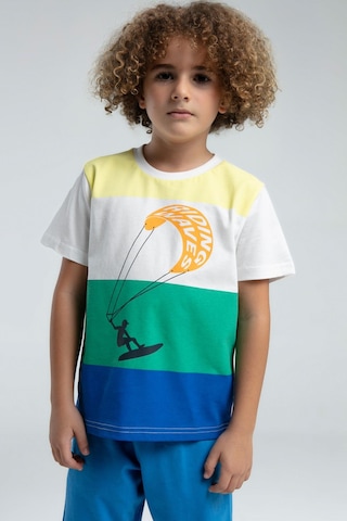 Rolypoly Roly Poly Renkli Erkek Çocuk Kısa Kol Bermuda Şortlu Pijama Takım Yeşil