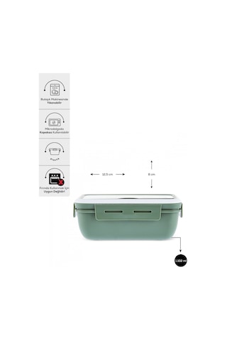 Karaca  Fusca Çatal Kaşıklı Lunch Box Yeşil