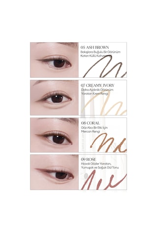 Suya Dayanıklı, İnce Uçlu Göz Kalemi Clıo Sharp So Simple Waterproof Pencil Liner 006 Vanilla Beige 006
