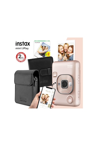 Fujifilm Instax Mini Liplay Hybrid Blush Gold Fotoğraf Makinesi Seti