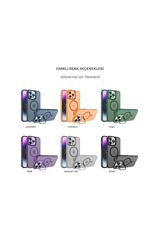 Joko iPhone 14 Pro Kılıf Flet Lens Magsafe Kapak - Glblseme - 86 Koyu Yeşil
