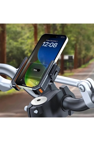 Gidon Bağlantılı Bisiklet Motosiklet İçin Esnek Abs 4-7.8 İnç Telefon Tutucu 360 Dönebilen Tasarım 09205691