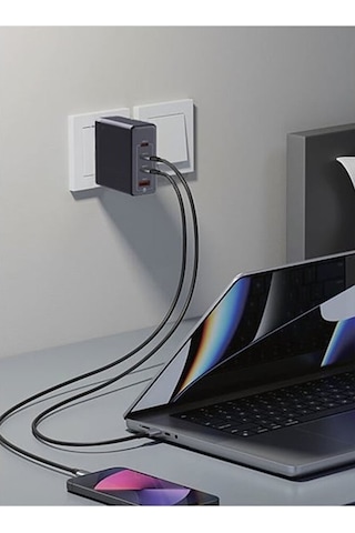 140w Gan Pd Hızlı Şarj Adaptörü 1xusb 3xtype-c Laptop Ve