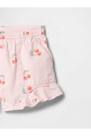 Gap Kız Bebek Fırfırlı Pull-on Twill Şort Pembe-6003 Pembe