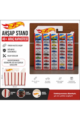 Ahşap Dıe Cast Metal Araba Hot Wheels Standı