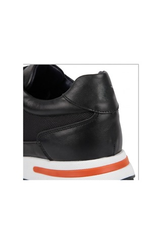 Crc Ayakkabı Premium %100 Hakiki Deri Hakiki Erkek Sneaker / Şık Ve Rahat Spor Ayakkabı Siyah Bağcıksız