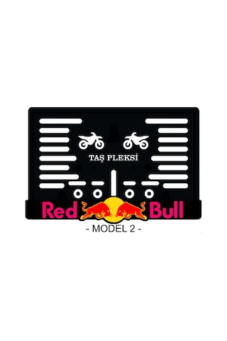 Redbull Motor Plakalık Tüm Motorsiklet Modellerine Uyumlu 3d Lux Pleksi Parlak Plakalık