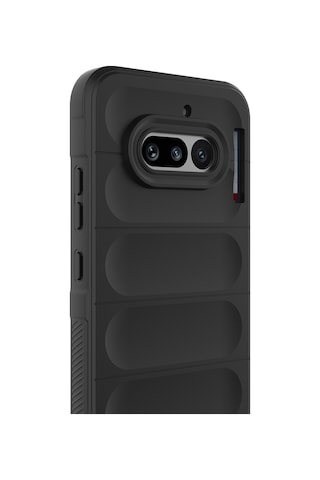 Maks Technology Nothing Phone 4a Kılıf Esnek Tpu Oyuklu Arka Yüzey Tasarımlı Mkst Etnik Silikon Kapak - Siyah