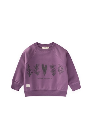 Cigit Ağaç Baskılı Sweatshirt 1-7 Yaş Mor