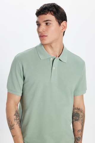Tudors Erkek Slim Fit Dar Kesim %100 Pamuk Yeşil Polo Yaka Tişört-32777 Yeşil